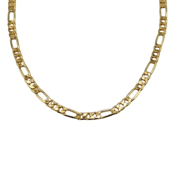 S925 14K Yellow Gold Finish over Solid 925 Sterling Silver 24"x 5mm Figa… - Picture 8 of 8